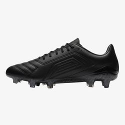 Black professional football cleat with studded sole
