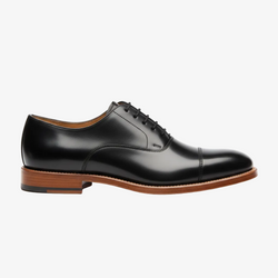 Black leather oxford formal dress shoe