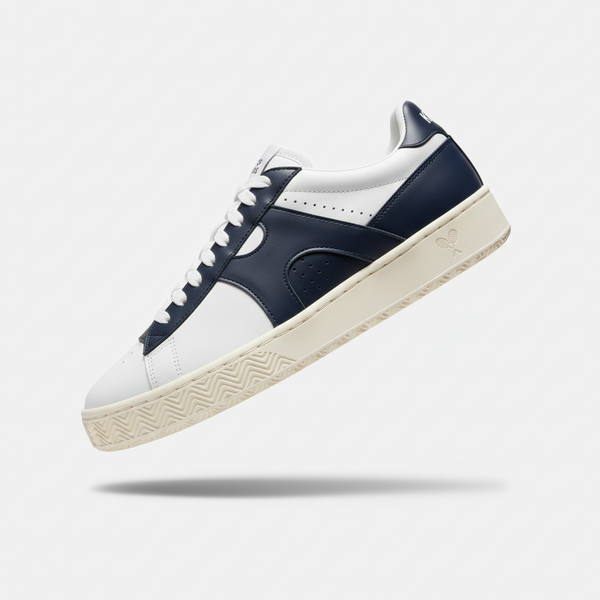 Professional Tennis Shoes - Navy Blue & White with #F5F5F5 Background